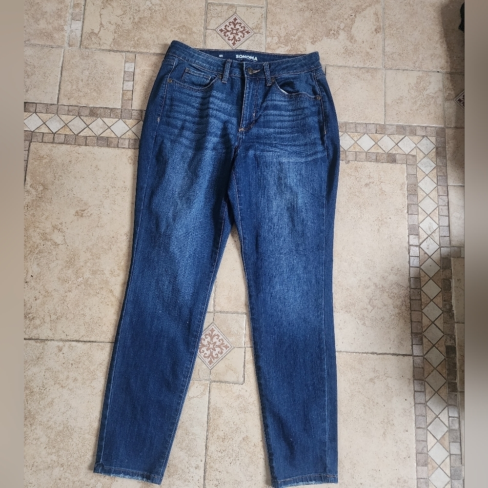 Sonoma Women's Dark Blue Straight Leg Jeans